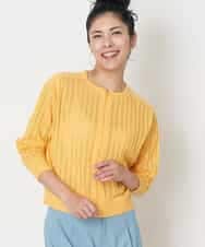 PZSGQ63230 GEORGES RECH(ジョルジュ・レッシュ) 透かし編みショートカーディガン イエロー