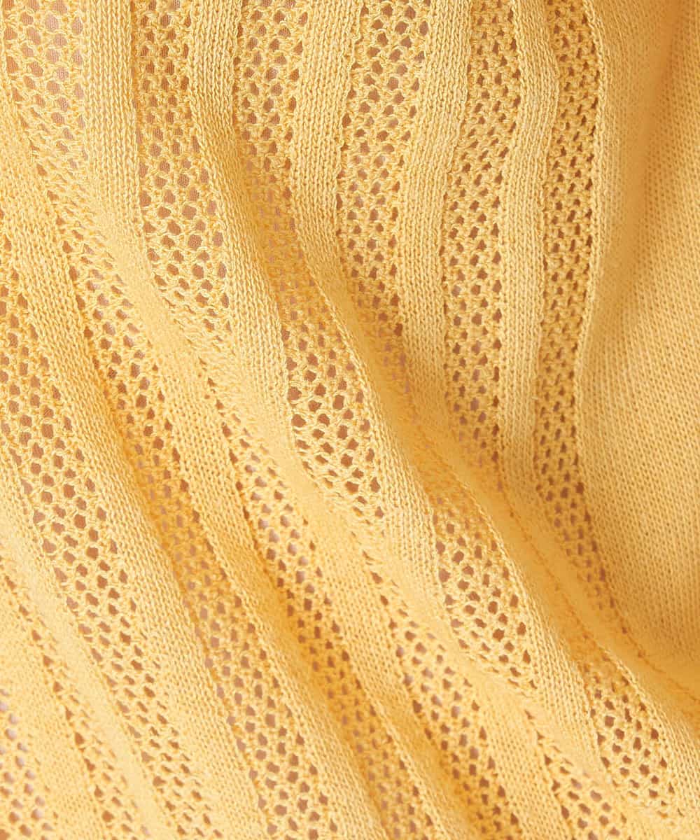 PZSGQ63230 GEORGES RECH(ジョルジュ・レッシュ) 透かし編みショートカーディガン イエロー