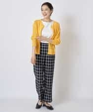 PZSGQ63230 GEORGES RECH(ジョルジュ・レッシュ) 透かし編みショートカーディガン イエロー