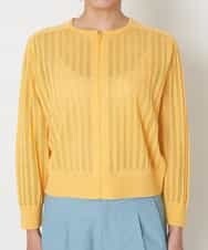 PZSGQ63230 GEORGES RECH(ジョルジュ・レッシュ) 透かし編みショートカーディガン イエロー