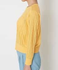 PZSGQ63230 GEORGES RECH(ジョルジュ・レッシュ) 透かし編みショートカーディガン イエロー