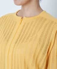 PZSGQ63230 GEORGES RECH(ジョルジュ・レッシュ) 透かし編みショートカーディガン イエロー