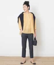 PZSGQ63230 GEORGES RECH(ジョルジュ・レッシュ) 透かし編みショートカーディガン ネイビー