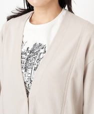 PZSGS03330 GEORGES RECH(ジョルジュ・レッシュ) [アンサンブル対応]刺繍ラインロングカーディガン グレージュ