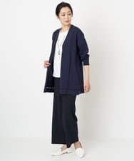 PZSGS03330 GEORGES RECH(ジョルジュ・レッシュ) [アンサンブル対応]刺繍ラインロングカーディガン グレージュ