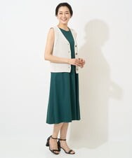 美品 GEORGES RECH ベージュノースリーブジレ セール】 3WAYニットプルオーバー （ニット・セーター