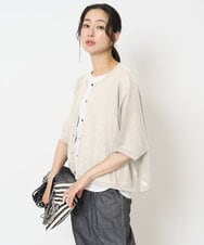 PZSHB07250 GEORGES RECH(ジョルジュ・レッシュ) ペーパーヤーンドルマンスリーブカーディガン アイボリー
