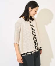 PZSHB07250 GEORGES RECH(ジョルジュ・レッシュ) ペーパーヤーンドルマンスリーブカーディガン アイボリー