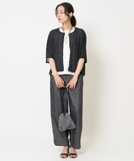 PZSHB07250 GEORGES RECH(ジョルジュ・レッシュ) ペーパーヤーンドルマンスリーブカーディガン ブラック