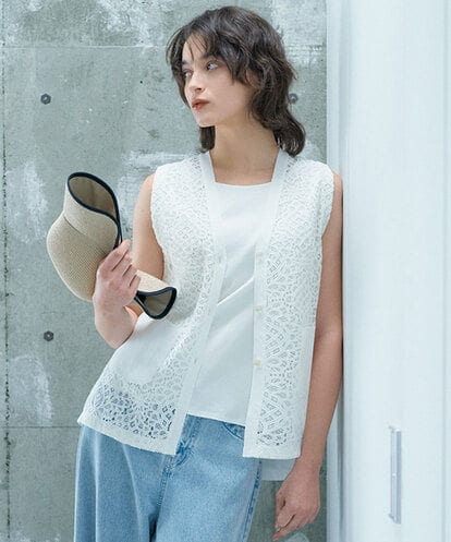 PZSHD42330 GEORGES RECH  [セットアップ対応]ラッセルレースチュニックベスト