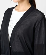 PZSHW02250 GEORGES RECH(ジョルジュ・レッシュ) コットンナイロンロングカーディガン ブラック