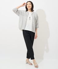 PZSHW31250 GEORGES RECH(ジョルジュ・レッシュ) シアーニットジップアップカーディガン ライトグレー