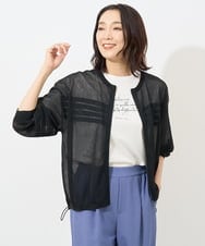 PZSHW31250 GEORGES RECH(ジョルジュ・レッシュ) シアーニットジップアップカーディガン ライトグレー