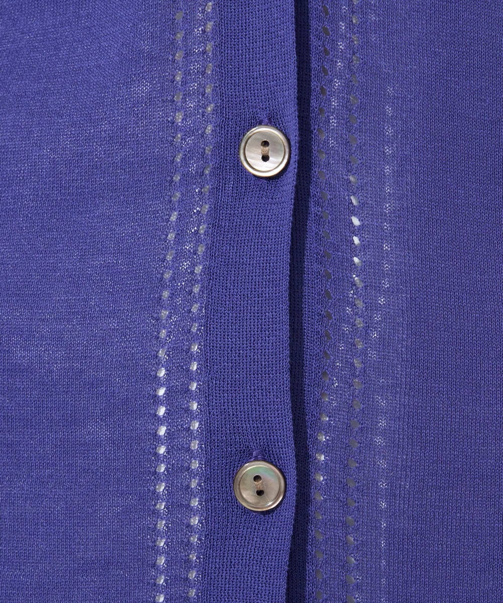 PZSJB28250 GEORGES RECH(ジョルジュ・レッシュ) アイレット8分袖カーディガン ブラック