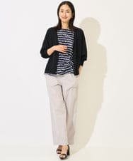 PZSJB28250 GEORGES RECH(ジョルジュ・レッシュ) アイレット8分袖カーディガン ブラック