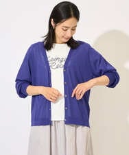 PZSJB28250 GEORGES RECH(ジョルジュ・レッシュ) アイレット8分袖カーディガン ブラック