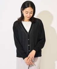 PZSJB28250 GEORGES RECH(ジョルジュ・レッシュ) アイレット8分袖カーディガン ブラック