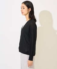 PZSJB28250 GEORGES RECH(ジョルジュ・レッシュ) アイレット8分袖カーディガン ブラック