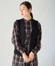 PZSJE26290 GEORGES RECH(ジョルジュ・レッシュ) シャギーモールニットベスト ベージュ