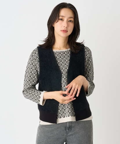 PZSJE26290 GEORGES RECH シャギーモールニットベスト