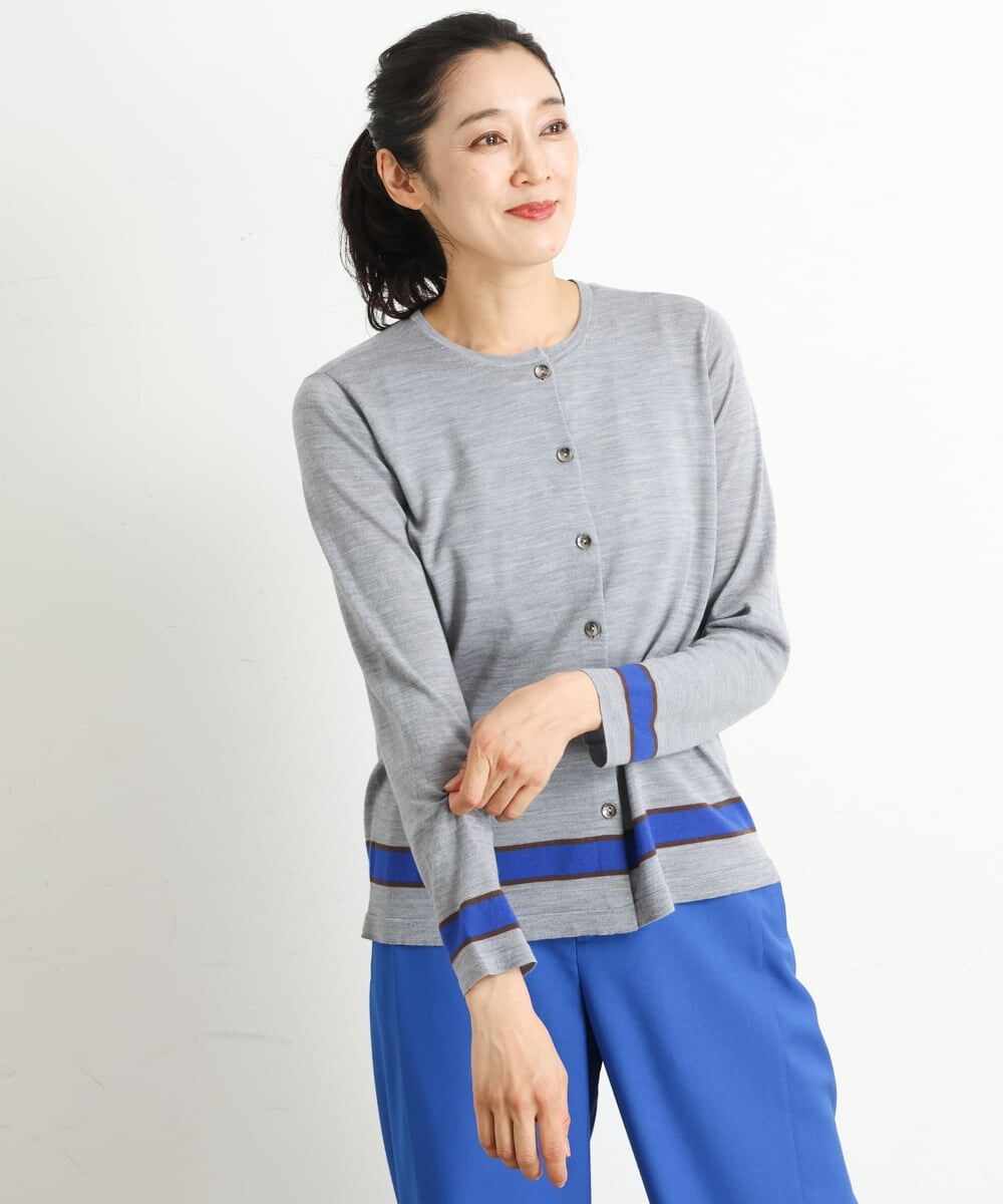 PZSJQ44230 GEORGES RECH 【セットアップ対応】ウォッシャブルウールカーディガン
