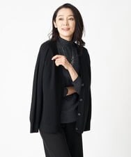 PZSJS42250 GEORGES RECH(ジョルジュ・レッシュ)  [日本製]ホールガーメント天竺ニットカーディガン ブラック