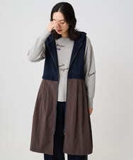 PZTAD02390 GEORGES RECH(ジョルジュ・レッシュ) ダンボールタフタドッキングロングジレ ネイビー