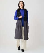 PZTAD02390 GEORGES RECH(ジョルジュ・レッシュ) ダンボールタフタドッキングロングジレ ネイビー