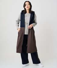 PZTAD02390 GEORGES RECH(ジョルジュ・レッシュ) ダンボールタフタドッキングロングジレ ネイビー