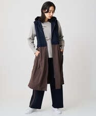 PZTAD02390 GEORGES RECH(ジョルジュ・レッシュ) ダンボールタフタドッキングロングジレ ネイビー