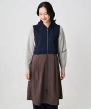 PZTAD02390 GEORGES RECH(ジョルジュ・レッシュ) ダンボールタフタドッキングロングジレ ネイビー