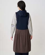 PZTAD02390 GEORGES RECH(ジョルジュ・レッシュ) ダンボールタフタドッキングロングジレ ネイビー