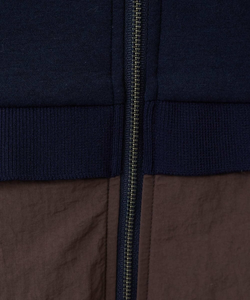 PZTAD02390 GEORGES RECH(ジョルジュ・レッシュ) ダンボールタフタドッキングロングジレ ネイビー