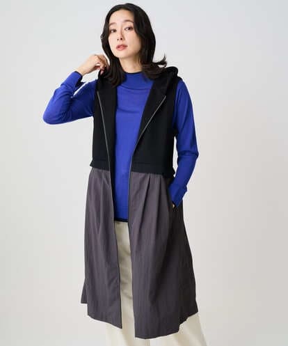 PZTAD02390 GEORGES RECH ダンボールタフタドッキングロングジレ