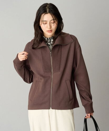 PZTAG11340 GEORGES RECH ストレッチダンボールジップアップブルゾン
