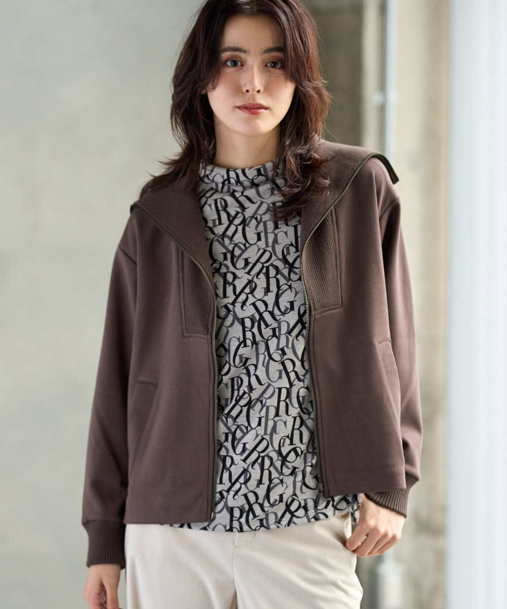 PZTAG11340 GEORGES RECH ストレッチダンボールジップアップブルゾン