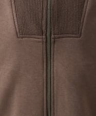 PZTAG11340 GEORGES RECH(ジョルジュ・レッシュ) ストレッチダンボールジップアップブルゾン ブラウン