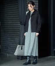 PZTAG11340 GEORGES RECH(ジョルジュ・レッシュ) ストレッチダンボールジップアップブルゾン ブラウン