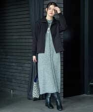 PZTAG11340 GEORGES RECH(ジョルジュ・レッシュ) ストレッチダンボールジップアップブルゾン ブラウン