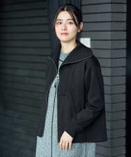 PZTAG11340 GEORGES RECH(ジョルジュ・レッシュ) ストレッチダンボールジップアップブルゾン ブラウン