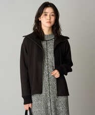 PZTAG11340 GEORGES RECH(ジョルジュ・レッシュ) ストレッチダンボールジップアップブルゾン ブラック