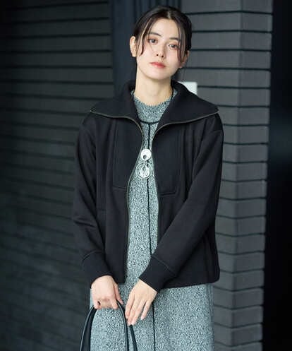 PZTAG11340 GEORGES RECH ストレッチダンボールジップアップブルゾン