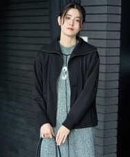 PZTAG11340 GEORGES RECH(ジョルジュ・レッシュ) ストレッチダンボールジップアップブルゾン ブラック