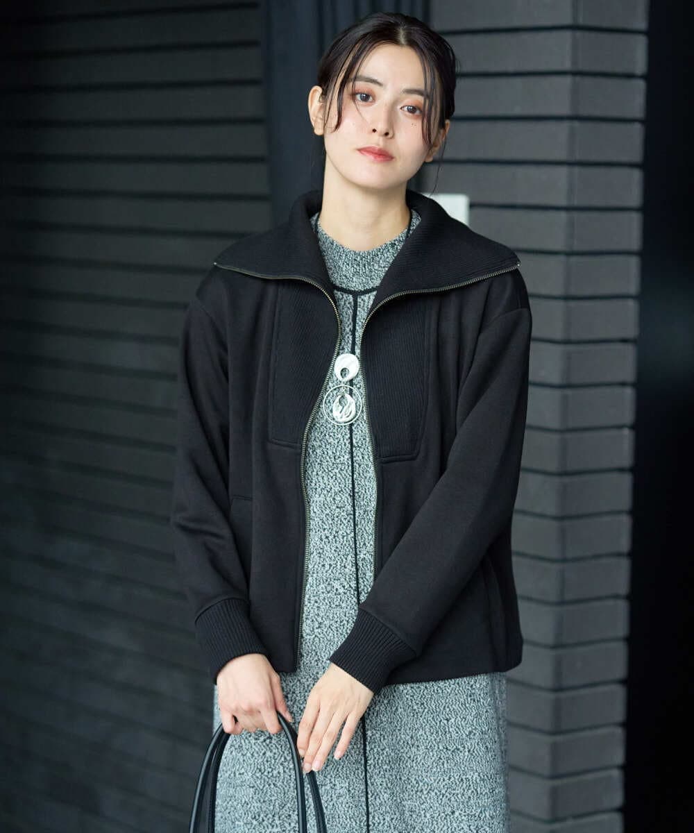 PZTAG11340 GEORGES RECH ストレッチダンボールジップアップブルゾン