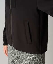 PZTAG11340 GEORGES RECH(ジョルジュ・レッシュ) ストレッチダンボールジップアップブルゾン ブラック
