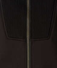 PZTAG11340 GEORGES RECH(ジョルジュ・レッシュ) ストレッチダンボールジップアップブルゾン ブラック