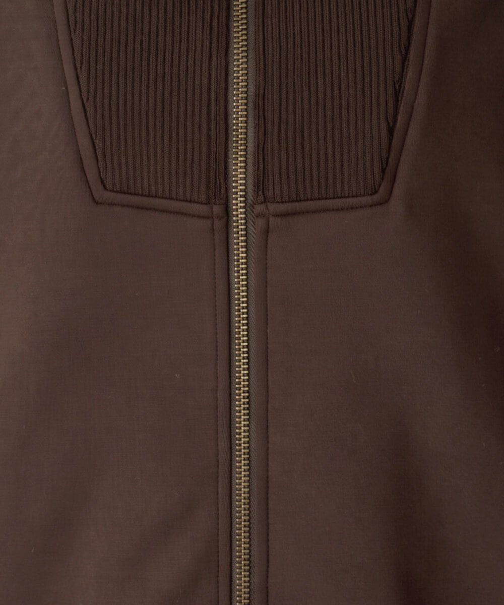 PZTAG11340 GEORGES RECH(ジョルジュ・レッシュ) ストレッチダンボールジップアップブルゾン ブラック