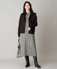 PZTAG11340 GEORGES RECH(ジョルジュ・レッシュ) ストレッチダンボールジップアップブルゾン ブラック