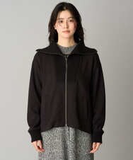 PZTAG11340 GEORGES RECH(ジョルジュ・レッシュ) ストレッチダンボールジップアップブルゾン ブラック