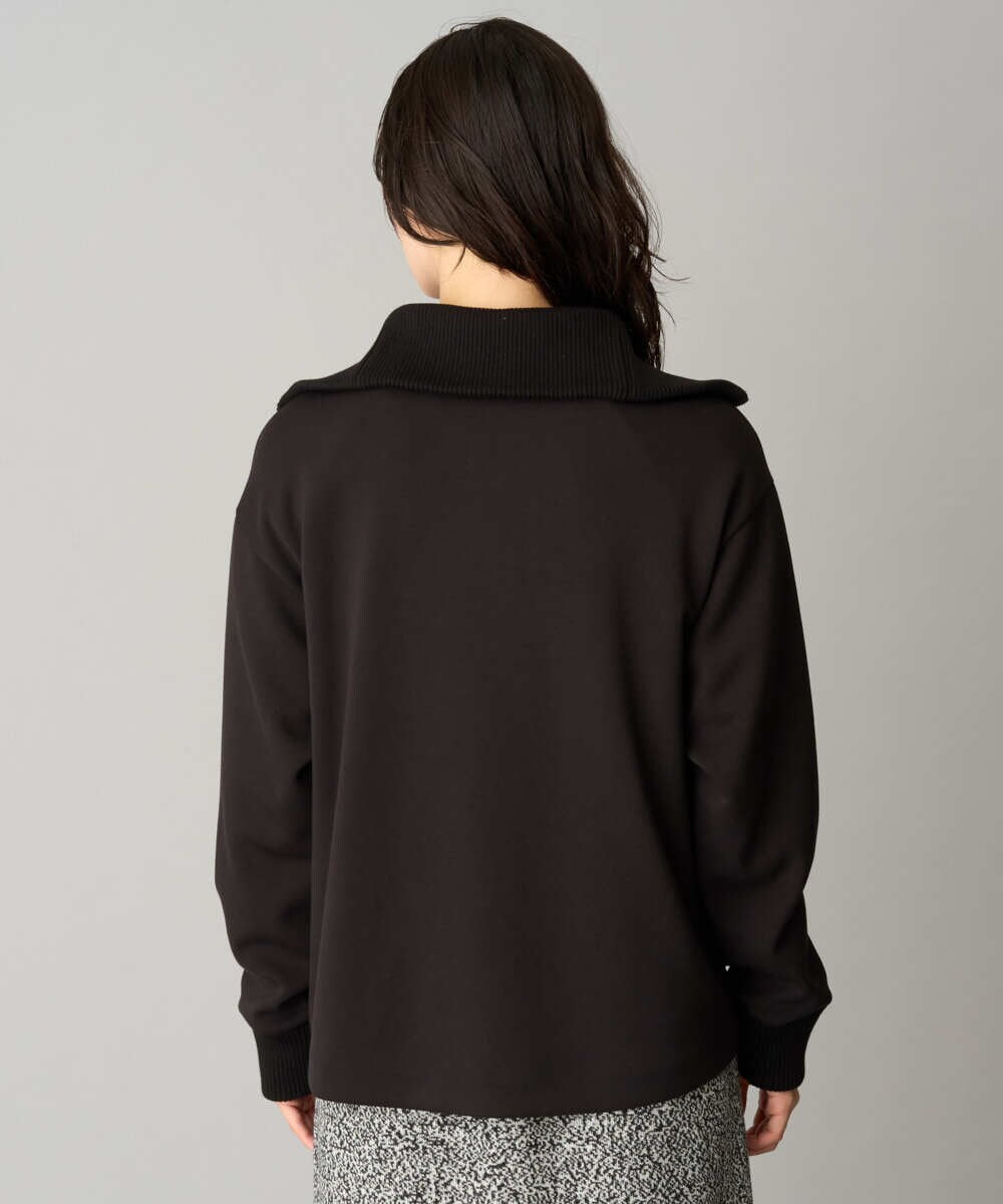 PZTAG11340 GEORGES RECH(ジョルジュ・レッシュ) ストレッチダンボールジップアップブルゾン ブラック